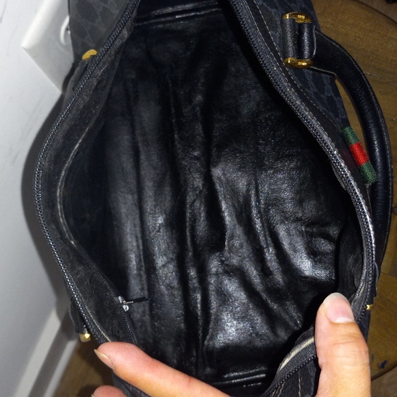 Authentic Vintage Gucci GG Monogram Supreme Sherry Web Ophidia Boston Doctor Bag - Picture 7 of 9
